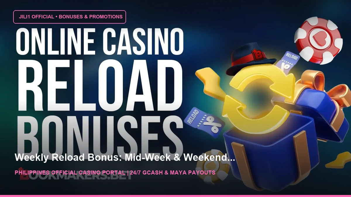 Online Casino Top Up Bonuses - Claim Reloads Up To €1,000 - JILI1 Casino Philippines